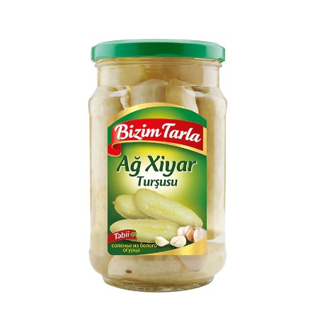 BIZIM TARLA WHITE CUCUMBER PICKLE (BEYAZ SALATALIK TURSUSU) 660 GR 12 PCS