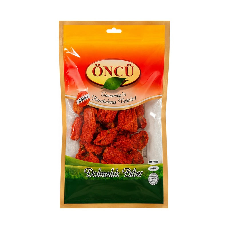 ONCU DRIED PEPPER FOR STUFFING (KURUTULMUS DOLMALIK BIBER) 25 PCS, PACK OF 20