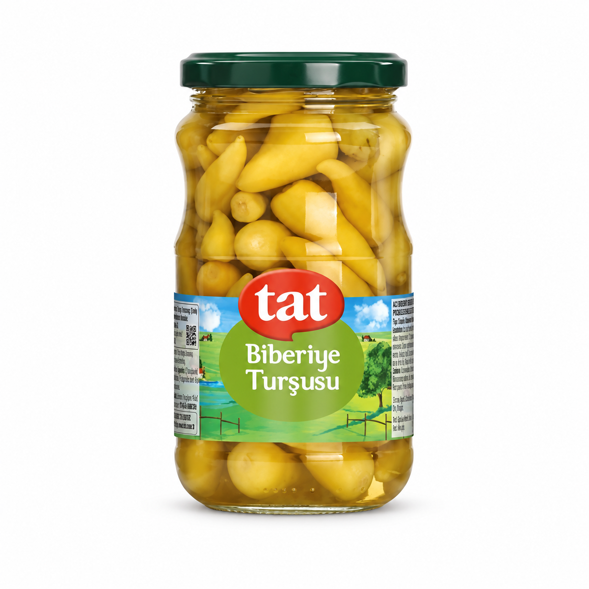 TAT HOT YELLOW PICKLED PEPPERS (BIBERIYE TURSUSU) 370 CC 12 PCS