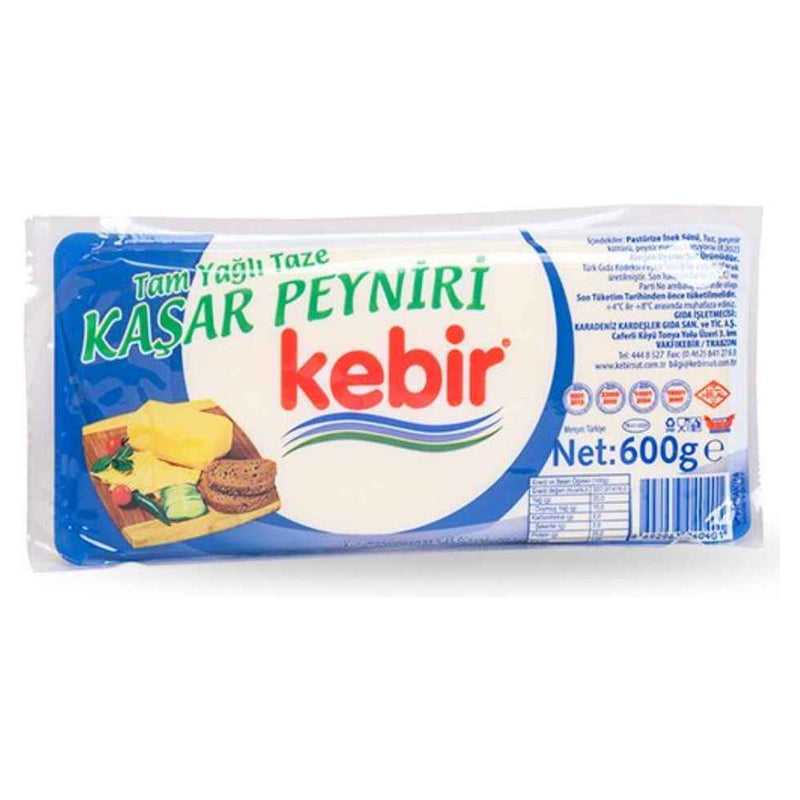 KEBIR BLOCK KASHKAVAL CHEESE (KASAR PEYNIRI) 600GR, PACK OF 12