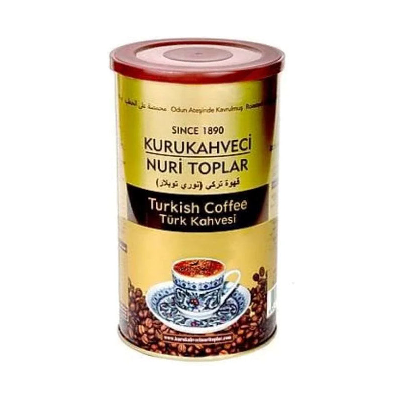 NURI TOPLAR TURKISH COFFEE TIN BOX 250GR, PACK OF 12