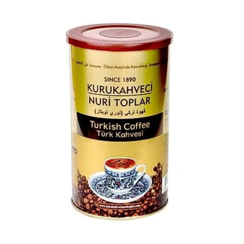 NURI TOPLAR TURKISH COFFEE TIN BOX 500GR, PACK OF 12