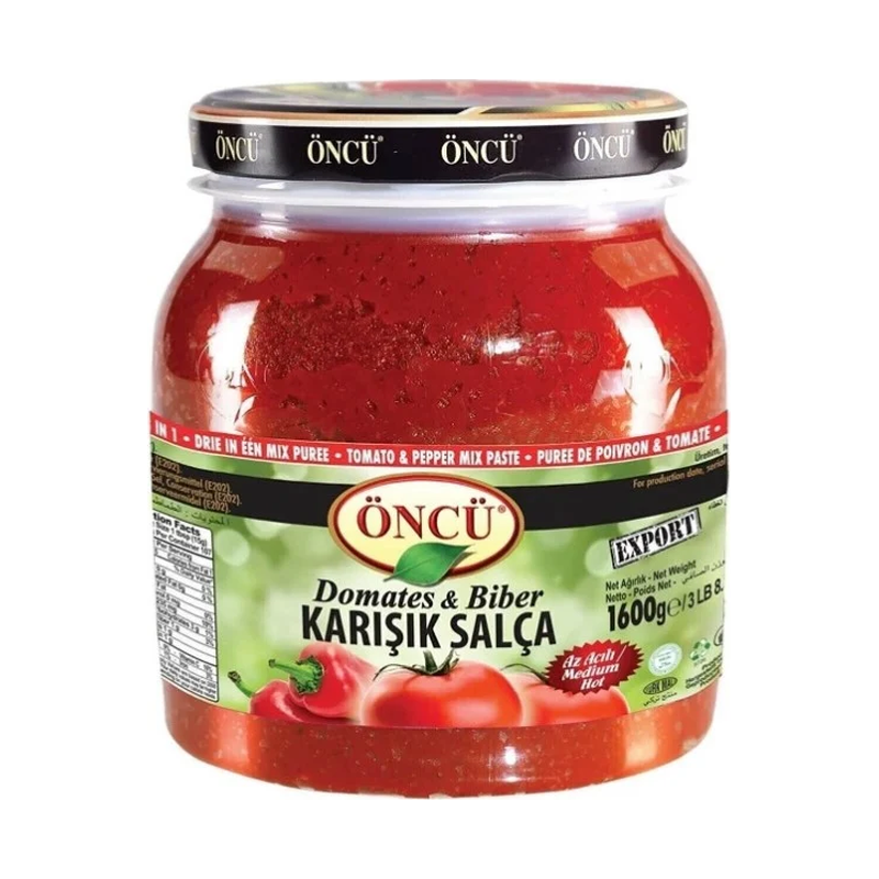ONCU TOMATO & PEPPER PASTE MIX MILD PET 1600GR 6 PCS
