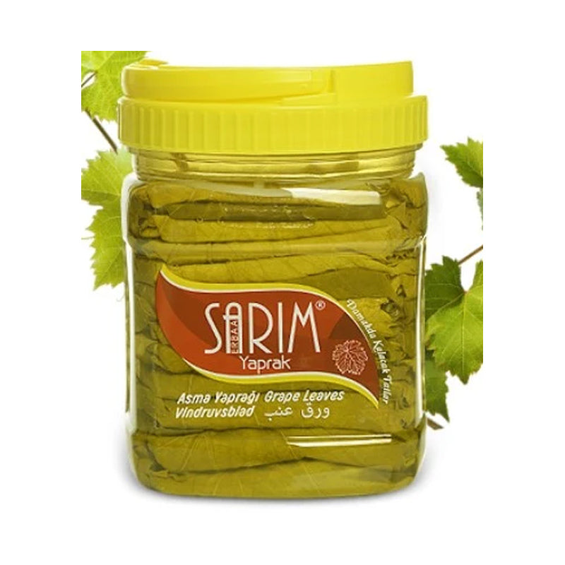 SARIM TOKAT GRAPE LEAVES IN BRINE PLASTIC 500GR, PACK OF 8
