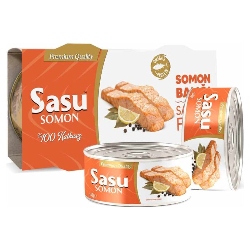 SASU CANNED SALMON INDIVIDUAL PACK 160GR, PACK OF 24